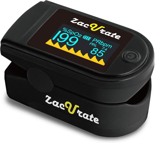 Elite Fingertip Pulse Oximeter — Blood Oxygen & Heart Rate Monitor | | Mystic Black - Oled