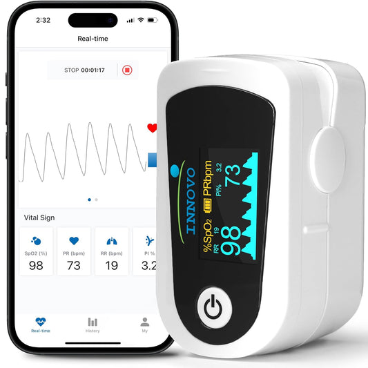 Elite Fingertip Pulse Oximeter — Blood Oxygen & Heart Rate Monitor | | With Bluetooth