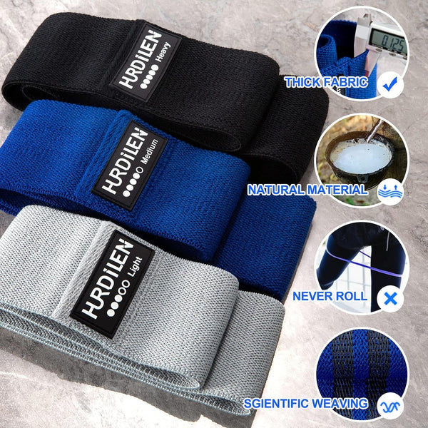 Fabric Resistance Bands Set — 3 Levels | |